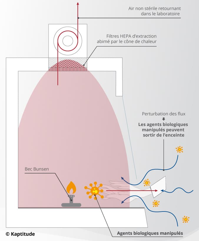 Perturbations des flux liées à l'utilisation du bec Bunsen